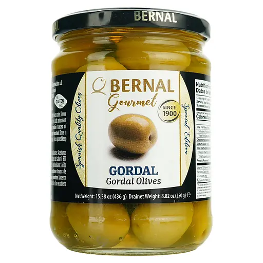 Оливки Bernal Gourmet Gordal з кісточкою 436 г