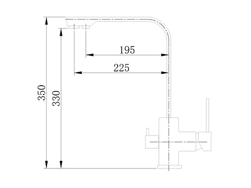 Кухонний змішувач з підключенням до фільтру Asignatura Flat (80544600) - фото 2