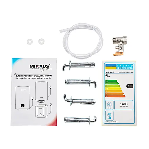 Водонагреватель "Цилиндр" Mixxus EWH-08100 Round Dry накопительный 100 л сухой тэн 2 kW WH0610 - фото 2