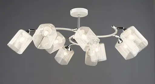 Люстра N6605/9 Білий + Хром