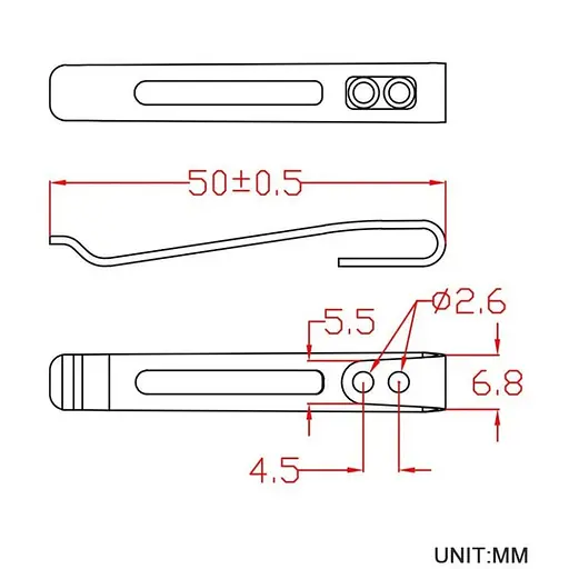 Кліпса кишенькова сталева Civivi без гвинтів CA-05B-V1 - фото 2