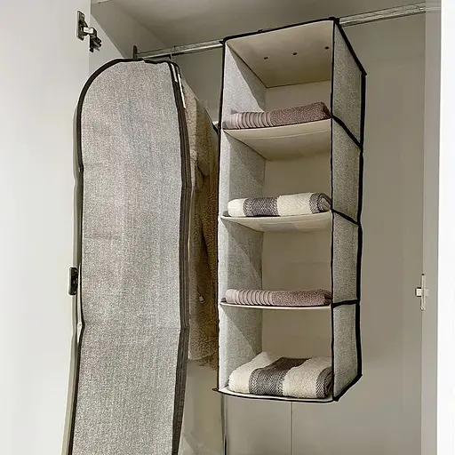 Органайзер подвесной Handy Home, 4 секции, 28x28x80 см, серый (ESH34) - фото 2