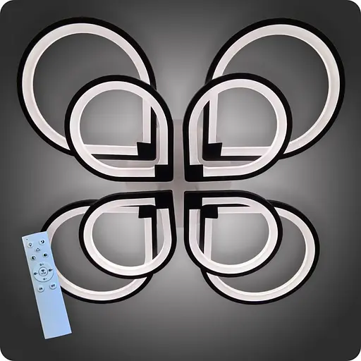 Люстра світлодіодна 517 Light 3color з пультом 264Вт Чорний (01259) - фото 1