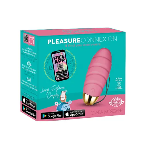 Віброяйце Clara Morgane Pro Pleasure Connexion 8.5 см рожевий - фото 4