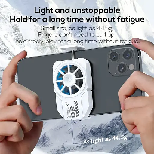 Кулер активне охолодження для телефону / планшета Memo FLA2 шириною до 104 мм з акумулятором Black (18528) - фото 6