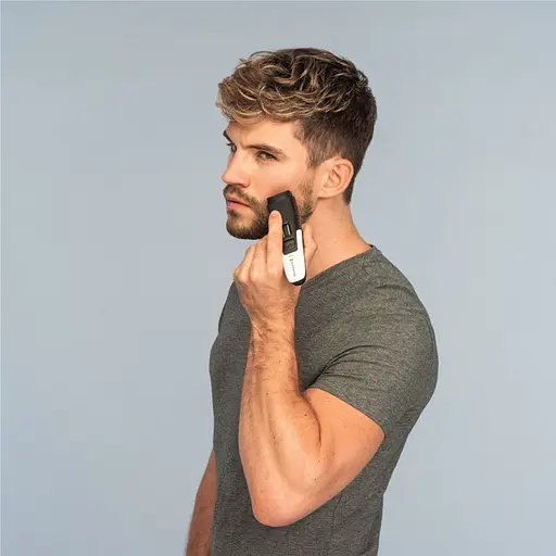 Триммер Remington Style Series, для бороды и усов, акум., роторный мотор, сталь, черно-белый - фото 4