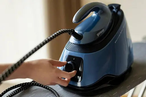 Gorenje Утюг-парогенератор, 3000Вт, 1500мл, паровой удар -160гр, дисплей, керам. подошва, синий - фото 6
