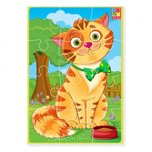 Мягкие пазлы Малыш сможет Кот VT1103-91, 12 элементов