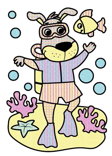 Малюємо водою! Песик - фото 3