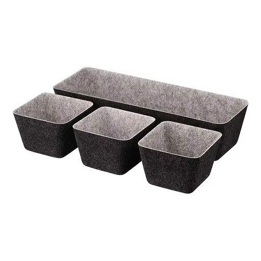 Набір контейнерів Ardesto Prestigio фетр сірий 4 предмета (ARHH5101FG)