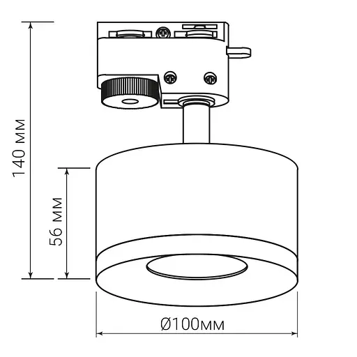 Трековий світильник Ardero ML430 під лампу чорний - фото 3
