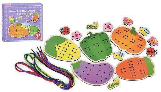 Дерев’яна іграшка Шнурівка, 20x20x4.5 см (В асортименті)