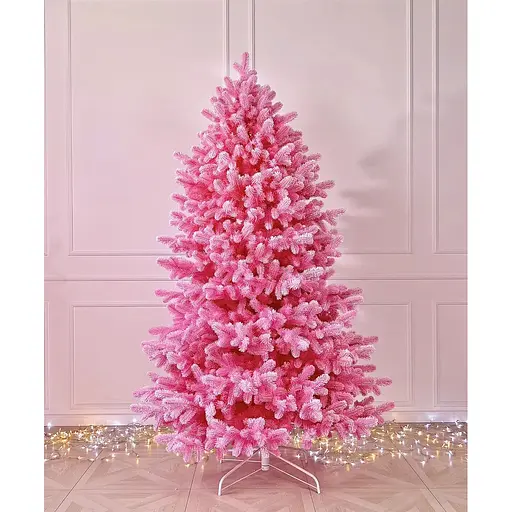Ялинка штучна Hvoya Super Lux Marshmallow Pink 220 см засніжена - фото 2
