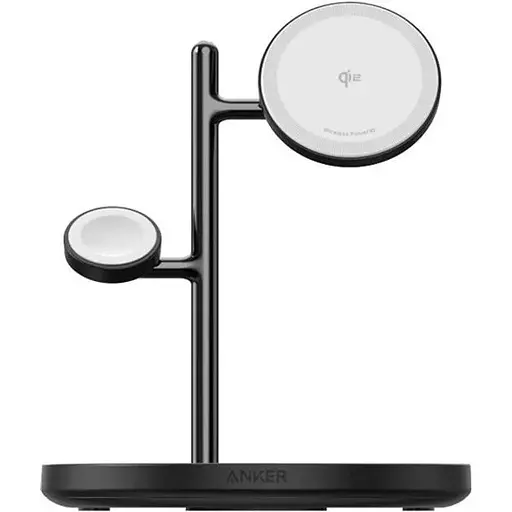 Бездротовий зарядний пристрій — док-станція ANKER Maggo 3-in-1 Wireless Charging Station чорна - фото 1