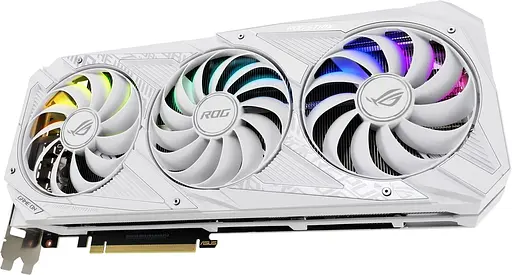 Відеокарта ASUS RTX 3080 10Gb ROG Strix White OC V2 LHR (ROG-STRIX-RTX3080-O10G-WHITE-V2) (GDDR6X, 320 bit, PCI-E v4.0 x16) Б/в - фото 3