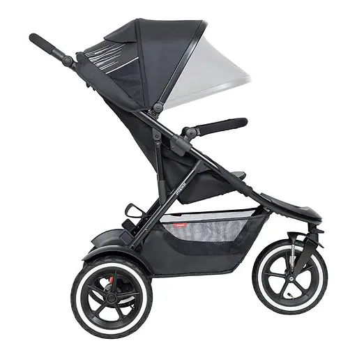 Беговая коляска для погодок и двойни Phil&Teds Sport + вкладка, серый - фото 4