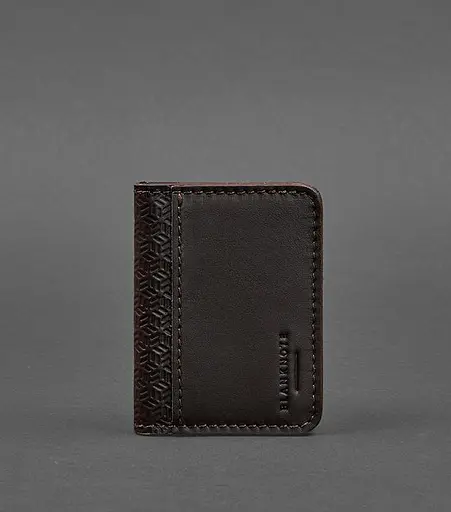 Кожаная обложка для ID-паспорта и водительского заседания 4.0 карбон коричневый - фото 1