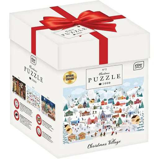 Пазлы трехслойные Interdruk в квадратной коробке Christmas Market 250 шт. (376299)