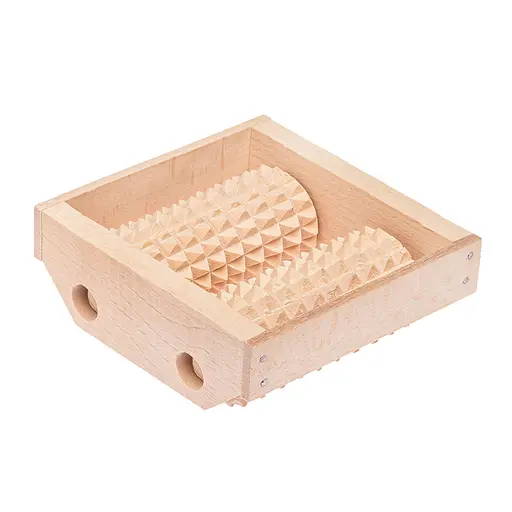 Масажер для ніг дерев'яний зубчастий на 2 ролики для однієї ноги 13х12.5х5 см, Woodly 84983 - фото 2