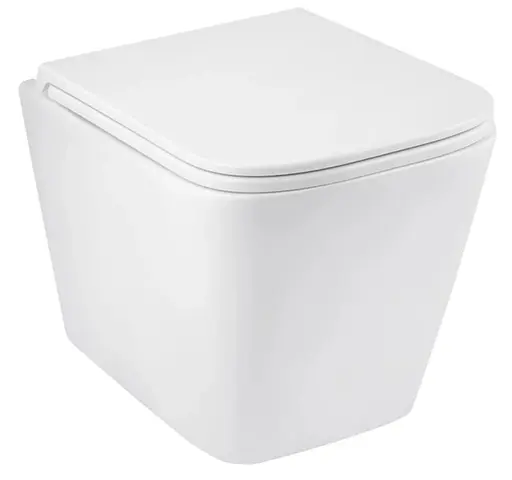 Унитаз подвесной безободковый Kroner Eifel WHI493436 RIMLESS с сиденьем Slim Duroplast / Soft-close / Quick relase (KE493436WHIR) (CV029611) - фото 1