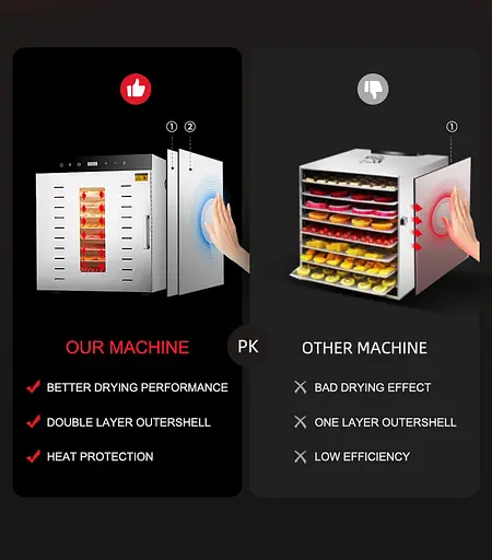 Дегідратор побутовий Tekhniko DH-10HB-SS нержавіюча сталь (10 лотків 40*38 см) - фото 10