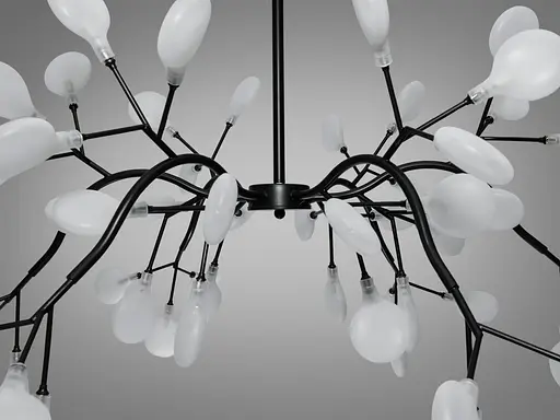 Ексклюзивна новинка, люстра "Світлячок", 54 лампи, чорного кольору - фото 3