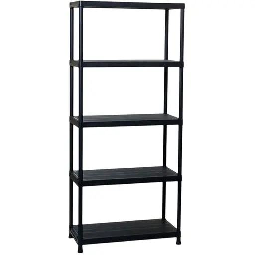 Стелаж Plastmeccanica 5 полиць універсальний 80х40х180 см чорний  (00-00005141)