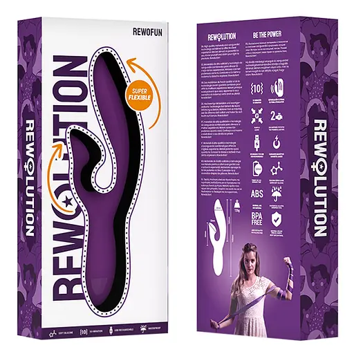Вібратор-кролик Rewolution Rewofun Rabbit 19.5 см (фіолетовий) - фото 4
