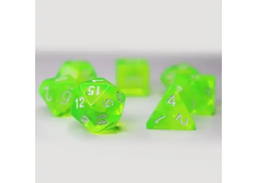 Набір кубиків Transparent 7 Dice Set - Light green , 7 шт. (g7dtran13) - фото 3