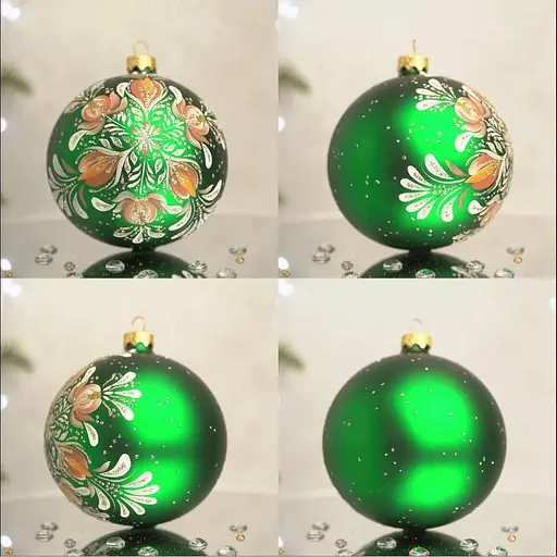 Ялинкова прикраса Санта Шоп Квіткова крижинка скло (4820001154337) - фото 5