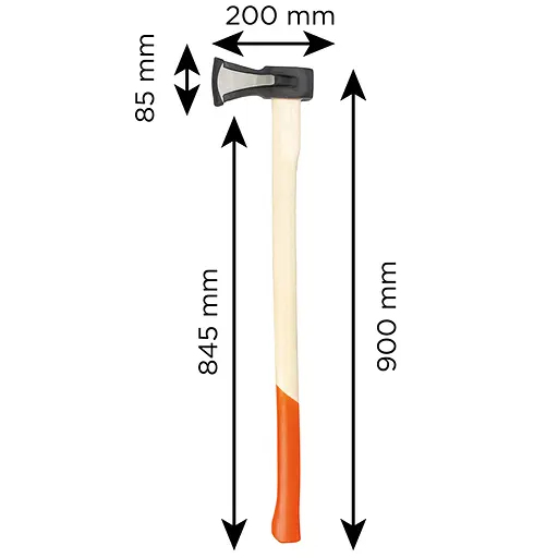 Колун для дров Polax 2000 г деревянная ручка (36-045) - фото 4