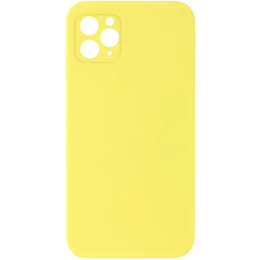 Чохол Epik Silicone Case Square Full Camera Protective AA NOLOGO для Apple iPhone 11 Pro Max 6.5 Жовтий/Yellow - фото 1