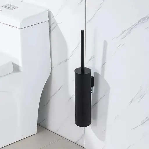 Ершь настенный скрытого монтажа Gappo G903-6, Черный матовый - фото 2