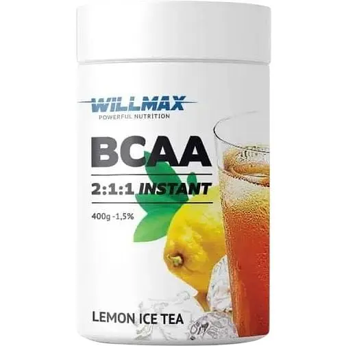 Амінокислота BCAA Willmax BCAA 2:1:1, 400 грам - Лимонний чай
