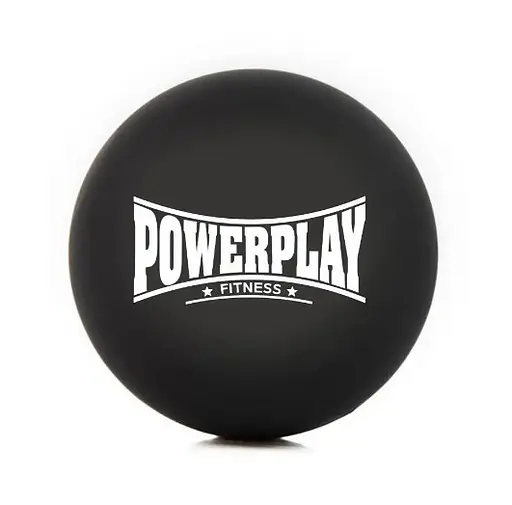 Массажный силиконовый мяч PowerPlay PP-4354 Silicone Lacrosse Ball (6.5 см) Черный (PP-4354_Black) - фото 1