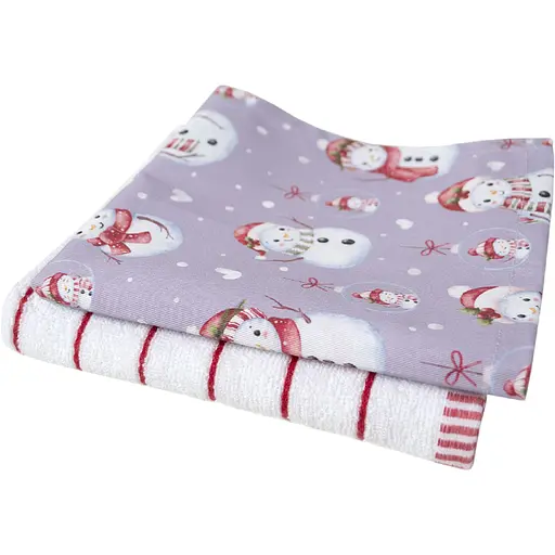 Набір рушників Lotus Home Magic Snowmen 40х60 см 2 шт. (svt-2000022348249) - фото 3