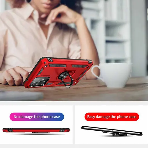 Ударостійкий чохол Serge Ring for Magnet для Samsung Galaxy A72 4G / A72 5G Червоний - фото 4