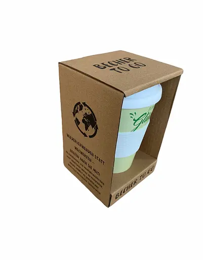 Эко-кружка термокружка Becher to go для кофе и чая из волокон бамбука 350 мл - фото 2