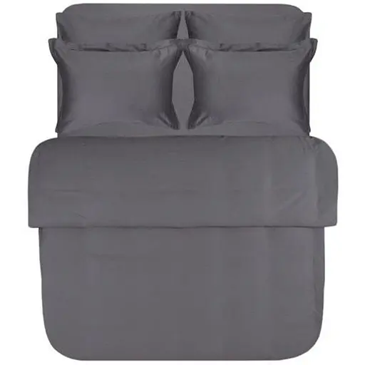 Комплект постельного белья Lotus Home Brista сатин 210ТС 180х200 см семейный антрацит (svt-2000022343565)