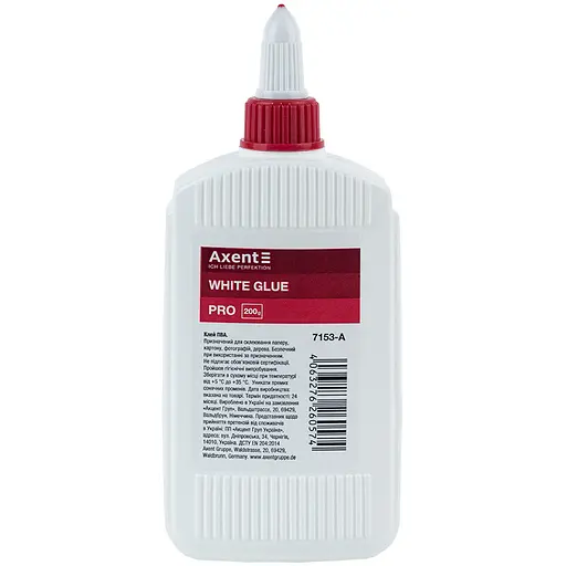 Клей ПВА Axent Pro колпачок-дозатор 200 мл (7153-A)