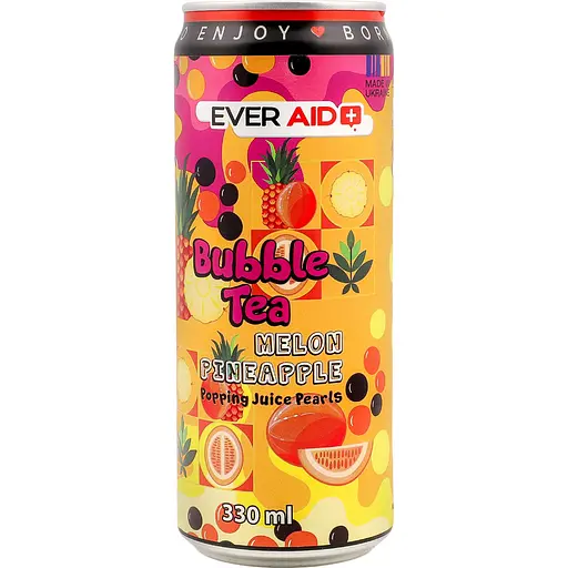 Напій газований Ever Aid Bubble Tea Диня ананас 0,33л
