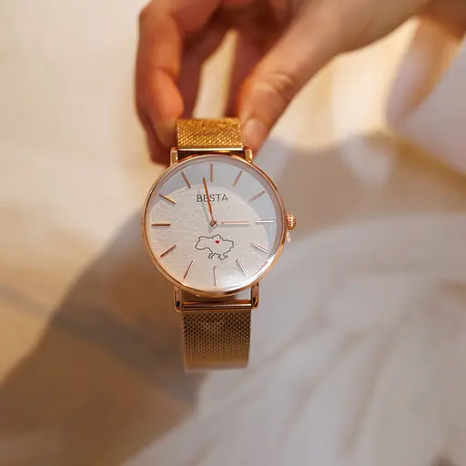 Наручний годинник жіночий Besta Love UA Rosegold Золотий (3143) - фото 5