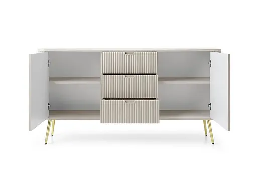 Комод Perfect Home Зова/Zova 2-дверный с 3 ящиками и золотыми ножками KSZ168 Кашемир (PFH-091282) - фото 2