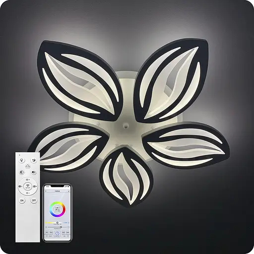 Люстра світлодіодна 517 Light 3color з пультом 120Вт Білий (01427) - фото 1