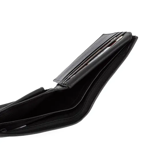 Портмоне чоловіче шкіряне SU822 Virginia Conti на кнопці чорне - фото 5