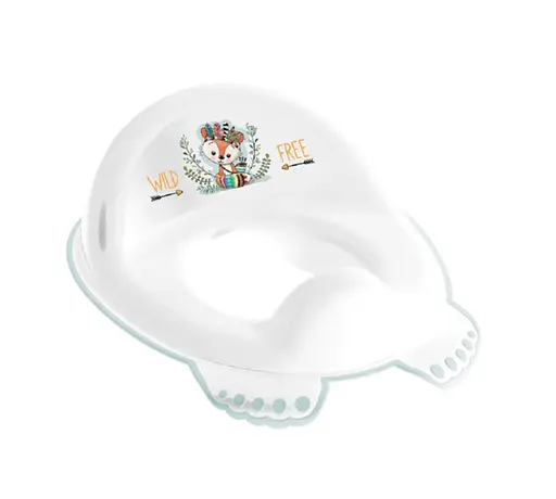 Туалетное противоскользящее сиденье Дикий запад: Лисичка, белое, TEGA