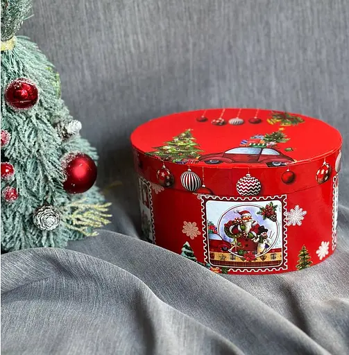 Набор чашек новогодних Tanto керамика в подарочной упаковке 350 мл Белая с красным 2 шт - фото 5