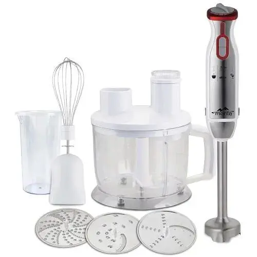 Блендер Monte MT-1910 W, White/Inox, 1000W, занурювальний