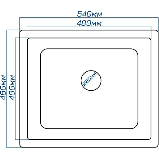 Кухонна мийка Romzha Mira U-540 Antracit (902) - фото 2