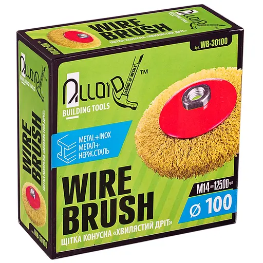 Щітка конусна Alloid WB-30100 кручений дріт 100 мм (WB-30100) - фото 4